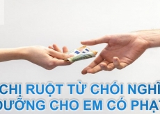 Anh chị ruột từ chối nghĩa vụ cấp dưỡng cho em có bị phạt tù?