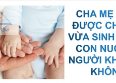 Cha mẹ đẻ có được cho con vừa sinh ra làm con nuôi của người khác hay không?