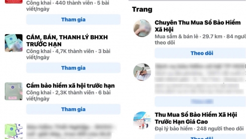 Khi mạng xã hội biến thành nơi giao dịch bất hợp pháp sổ BHXH