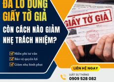 Đã lỡ sử dụng giấy tờ giả – còn cách nào giảm nhẹ trách nhiệm hình sự?