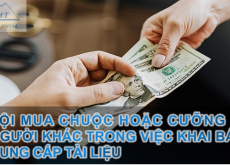 MUA CHUỘC NGƯỜI LÀM CHỨNG ĐỂ KHAI BÁO GIẢ CÓ BỊ PHẠT TÙ KHÔNG?