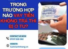 Trong trường hợp nào vay tiền không trả thì bị ở tù?