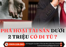 PHÁ HOẠI TÀI SẢN DƯỚI 2 TRIỆU CÓ ĐI TÙ KHÔNG?