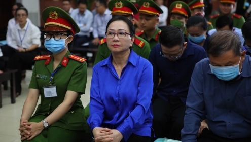 Hình ảnh bà Trương Mỹ Lan tại phiên toà phúc thẩm giai đoạn 1 vụ Vạn Thịnh Phát