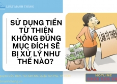 Sử dụng tiền từ thiện không đúng mục đích sẽ bị xử lý như thế nào? 
